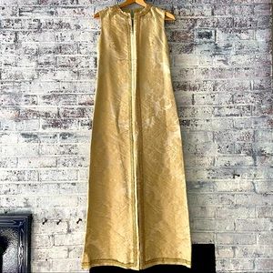 Vintage 60s gold formal gown